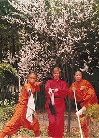 Kungfu im Bambus vom Shaolin Tempel